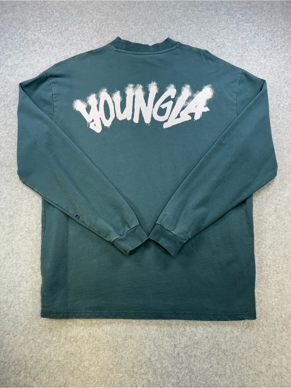 YoungLA Casanova Mock Neck faded distressed Long Sleeve Size Medium